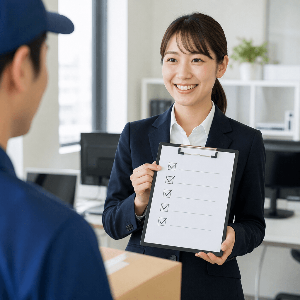 配送完了報告のイメージ